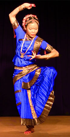 Bharatanatyam dance pose