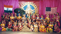 Bharatanatyam dance students after dance function