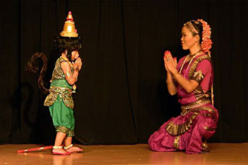 Hanuman and Sita Bharatanatyam dance