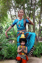 Hanuman and Sita in garden